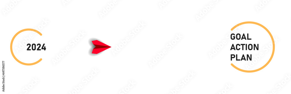 Red airplane going towards goal, plan, action. 2024 year plan idea concept.business creativity new idea discovery innovation technology. Red airplane going towards goal, plan, action. 2024 year plan idea concept.business creativity new idea discovery innovation technology.