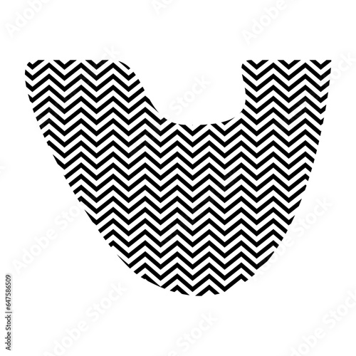 Zigzag lines with Organic liquefied and fluid shape contemporary line shape illustration