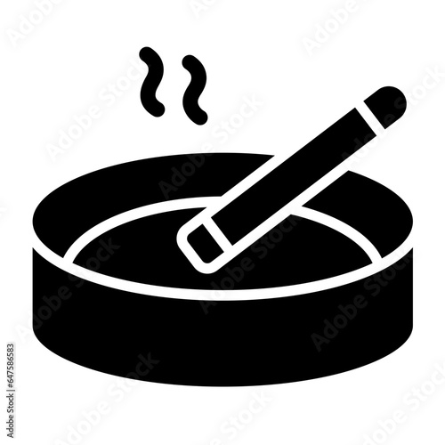 Ashtray Vector Icon Design Illustration