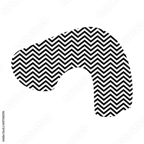 Zigzag lines with Organic liquefied and fluid shape contemporary line shape illustration