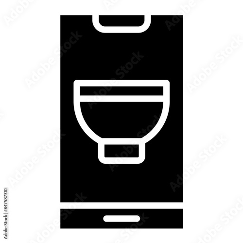 Mobile Recipe Vector Icon Design Illustration
