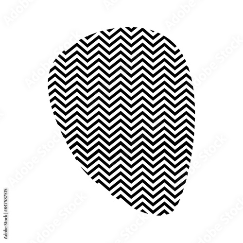 Zigzag lines with Organic liquefied and fluid shape contemporary line shape illustration