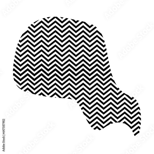Zigzag lines with Organic liquefied and fluid shape contemporary line shape illustration
