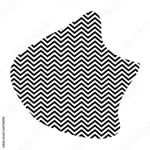 Zigzag lines with Organic liquefied and fluid shape contemporary line shape illustration