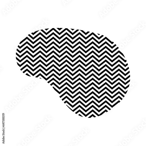 Zigzag lines with Organic liquefied and fluid shape contemporary line shape illustration