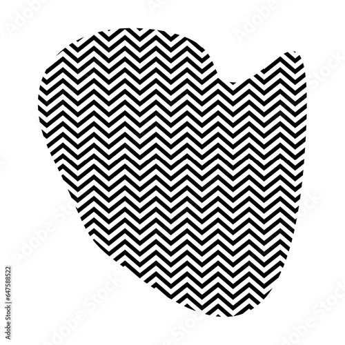 Zigzag lines with Organic liquefied and fluid shape contemporary line shape illustration