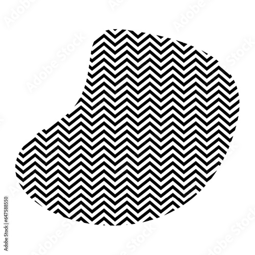 Zigzag lines with Organic liquefied and fluid shape contemporary line shape illustration