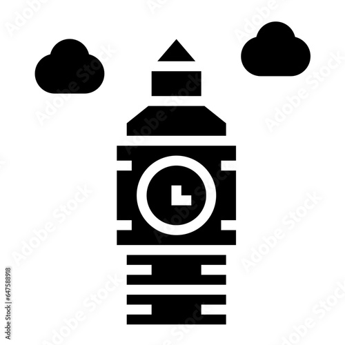 Big ben clock Vector Icon Design Illustration