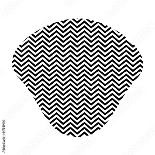 Zigzag lines with Organic liquefied and fluid shape contemporary line shape illustration