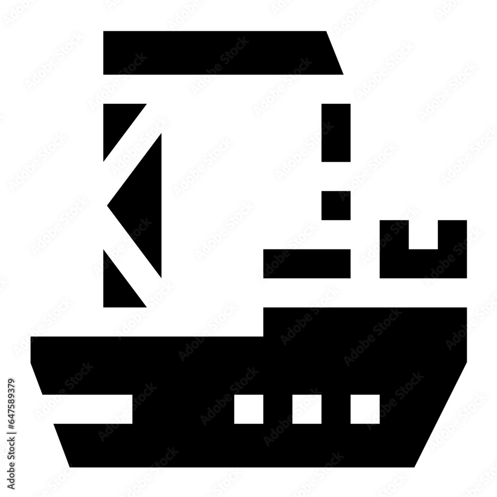 Cargo Ship Vector Icon Design Illustration Cargo Ship Vector Icon Design Illustration