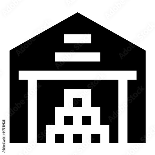 Stock Warehouse Vector Icon Design Illustration