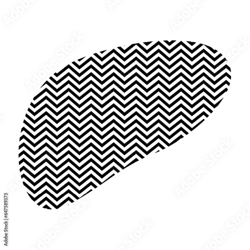Zigzag lines with Organic liquefied and fluid shape contemporary line shape illustration