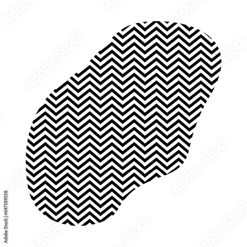 Zigzag lines with Organic liquefied and fluid shape contemporary line shape illustration