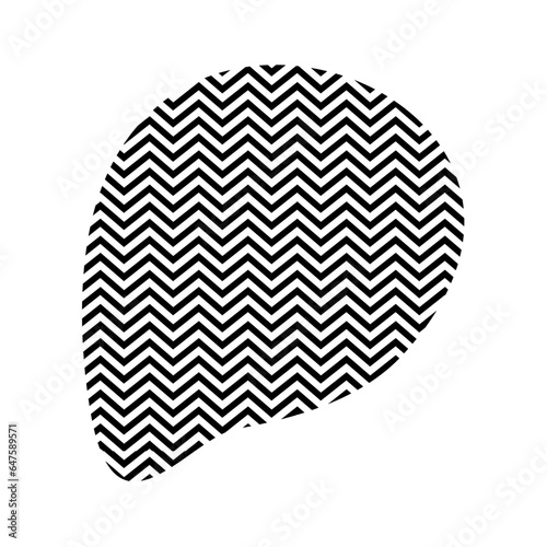Zigzag lines with Organic liquefied and fluid shape contemporary line shape illustration