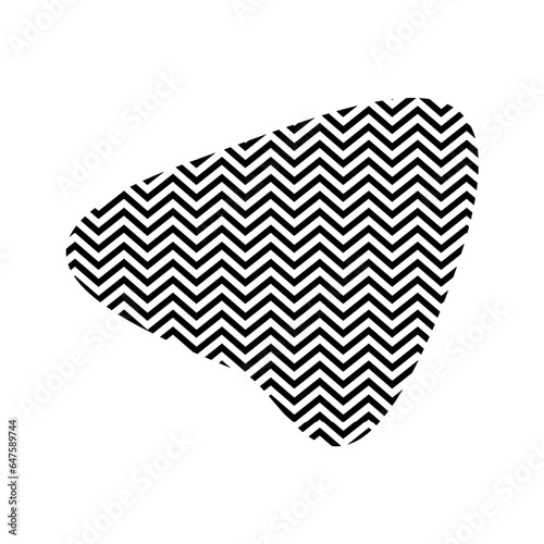 Zigzag lines with Organic liquefied and fluid shape contemporary line shape illustration