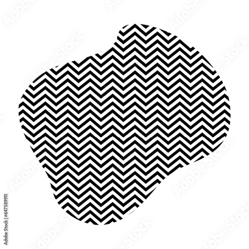 Zigzag lines with Organic liquefied and fluid shape contemporary line shape illustration
