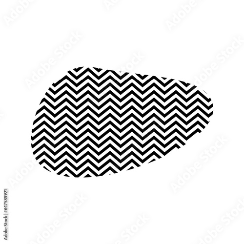 Zigzag lines with Organic liquefied and fluid shape contemporary line shape illustration