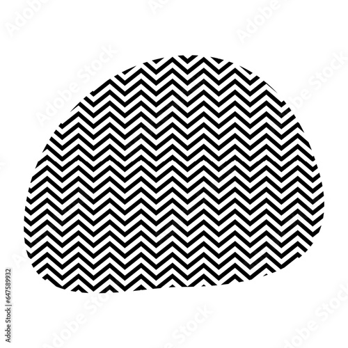 Zigzag lines with Organic liquefied and fluid shape contemporary line shape illustration
