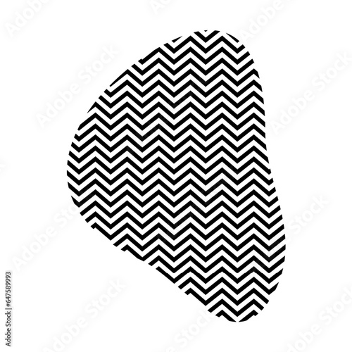 Zigzag lines with Organic liquefied and fluid shape contemporary line shape illustration