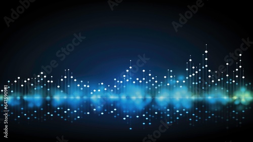 Illustration of a futuristic digital circuit, abstract sci-fi user interface concept with gradient dots and lines, representing artificial intelligence on an abstract vector background.