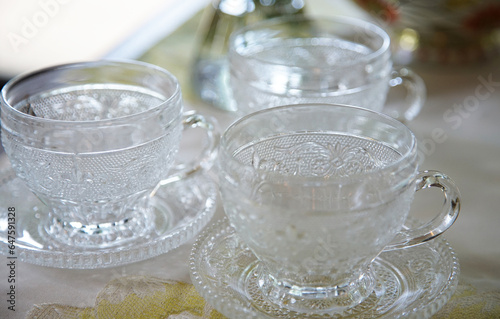 Wallpaper Mural Glass tableware for drinks on the table Torontodigital.ca