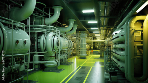 The interior of a modern power plant.