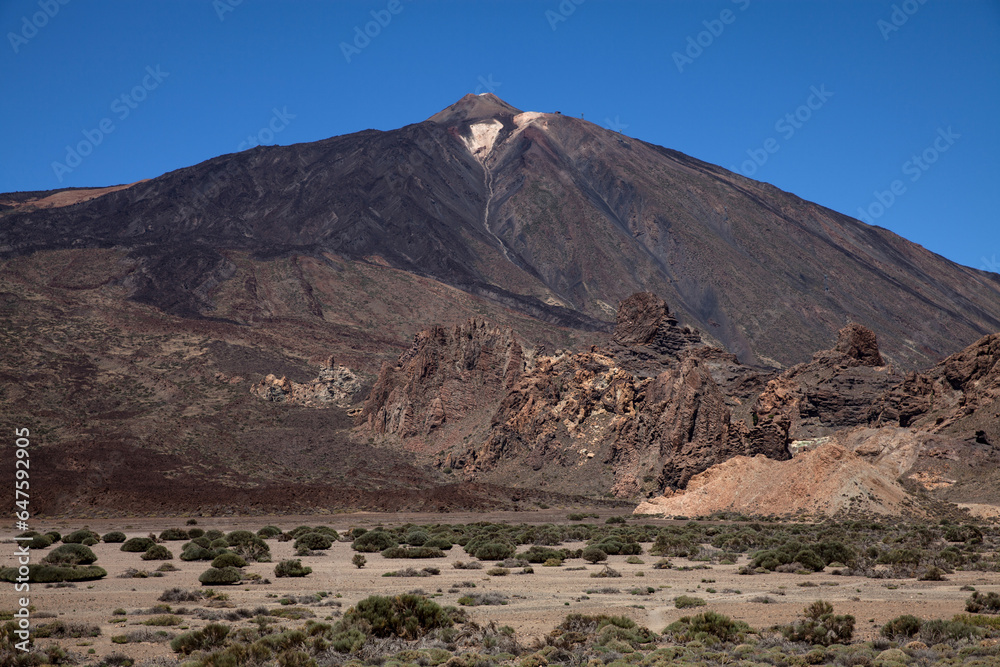 El Teide's Majestic Peak and Blue Sky