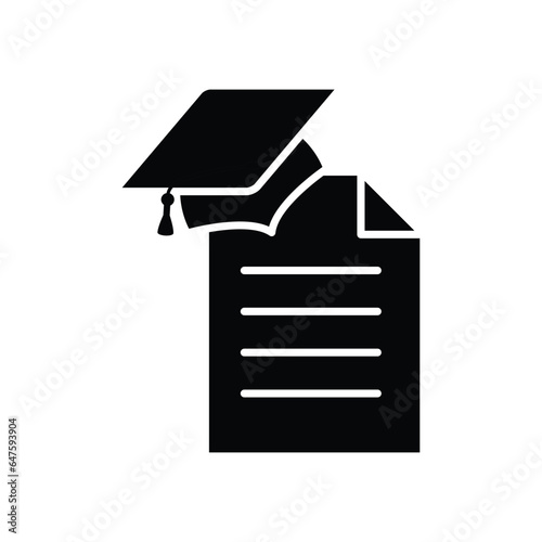 education icon vector diplom sign graduation cap icon 