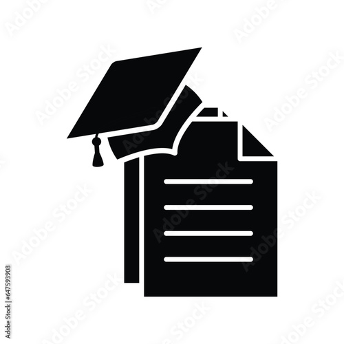 education icon vector diplom sign graduation cap icon 