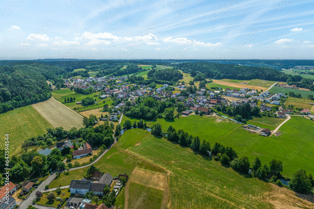 Die Gemeinde Altenmünster aus der Luft - Blick zum Ortsteil Eppishofen
