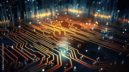 Modern digital computer circuit technology data. AI generated