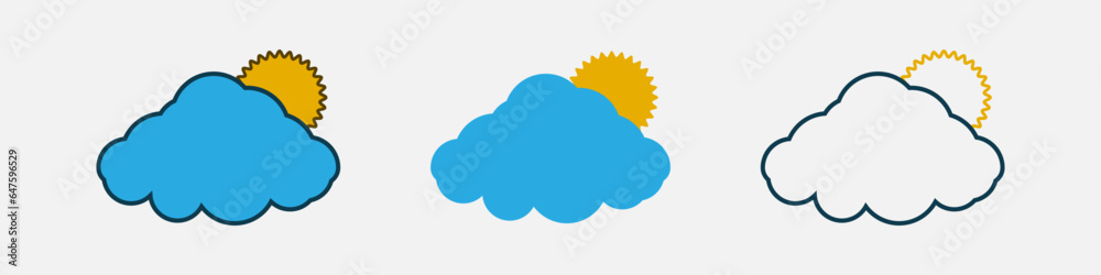 Sky and sun vector set Sky and sun vector set