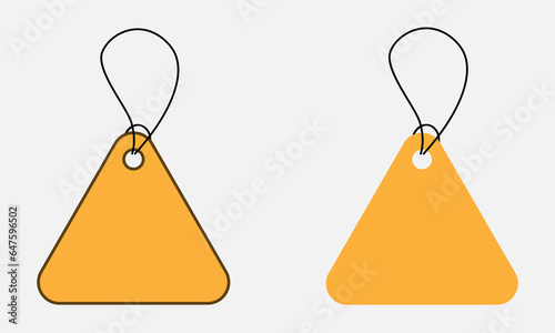 Blank dangling paper label set 
