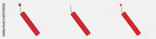 Cartoon red dynamite vector