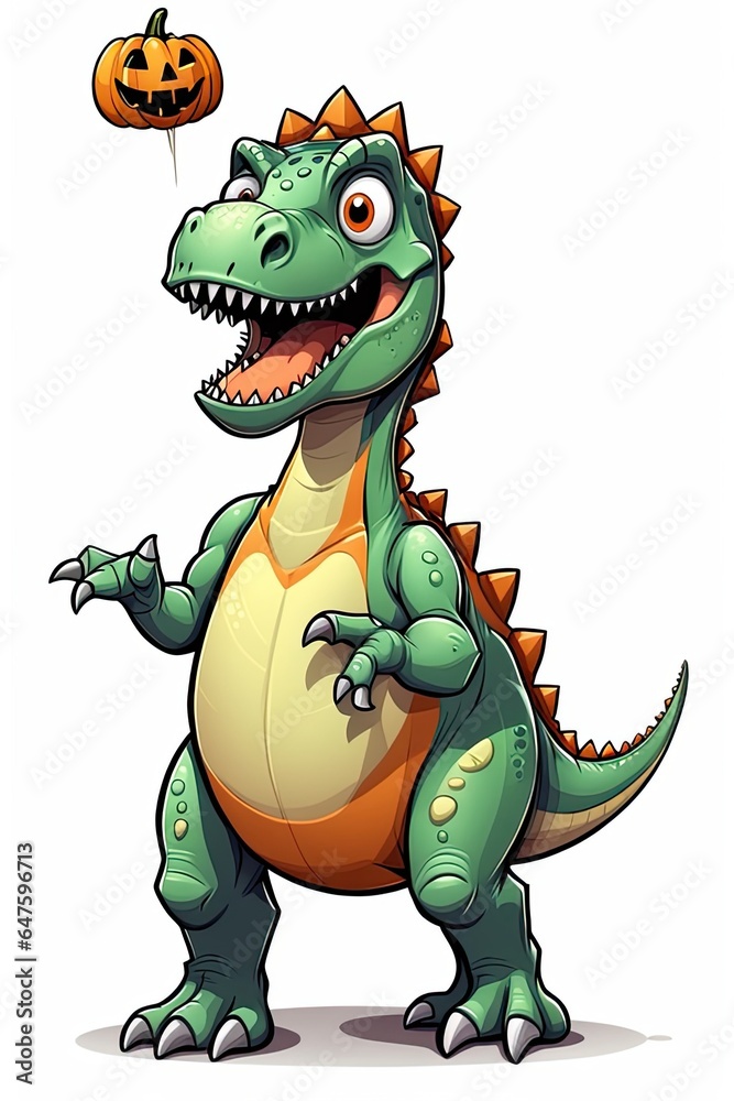 Fototapeta premium Cartoon dinosaur for tshirt design