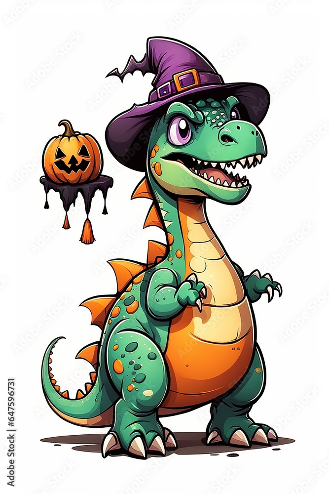 Fototapeta premium Cartoon dinosaur for tshirt design