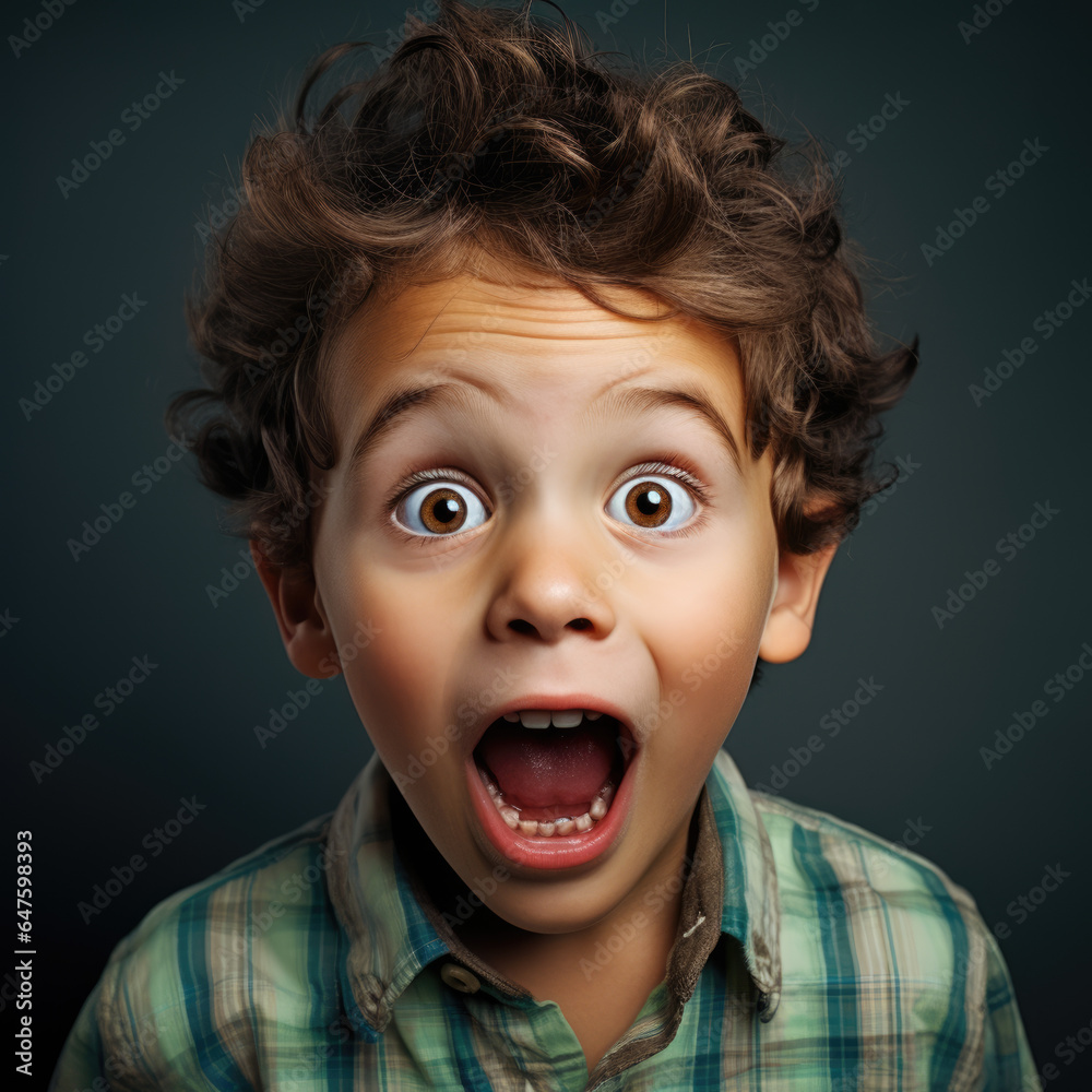 A child making a funny face A child making a funny face