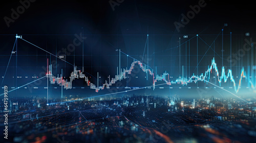 stock market, crypto graph website banner