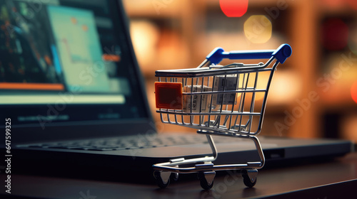 shopping cart online shopping concept