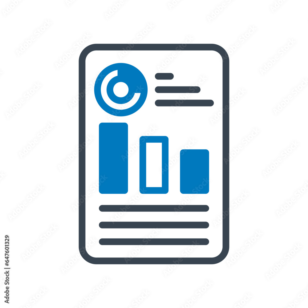 Reporting graph Vector Icon
Reporting graph Vector Icon