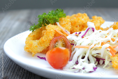 Fried squid rings