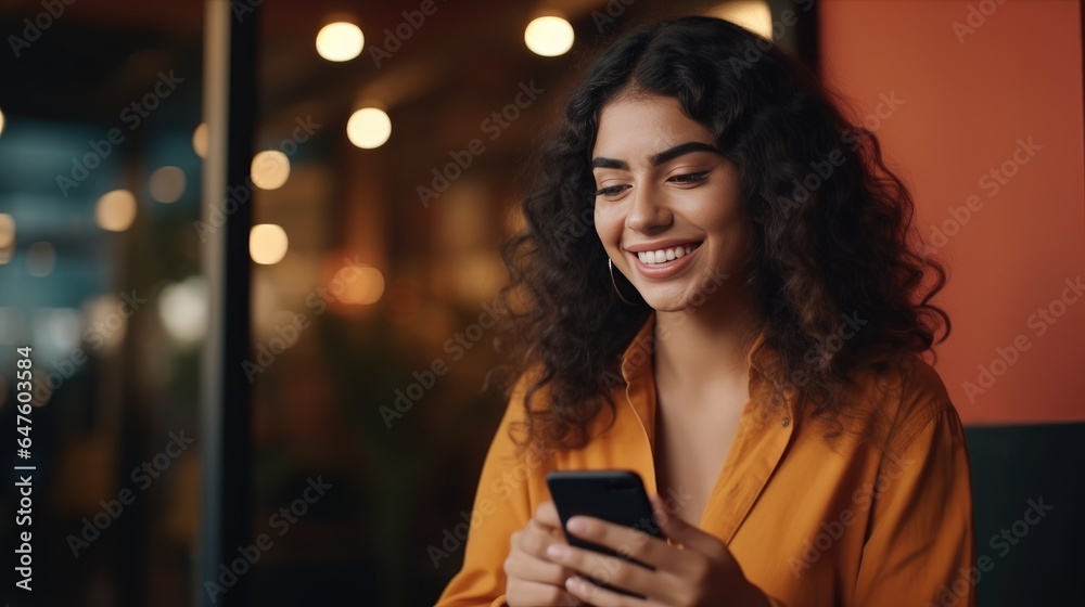 Young woman using a smartphone Young woman using a smartphone