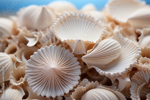 The Texture And Patterns Of A Seashell, Generative AI
