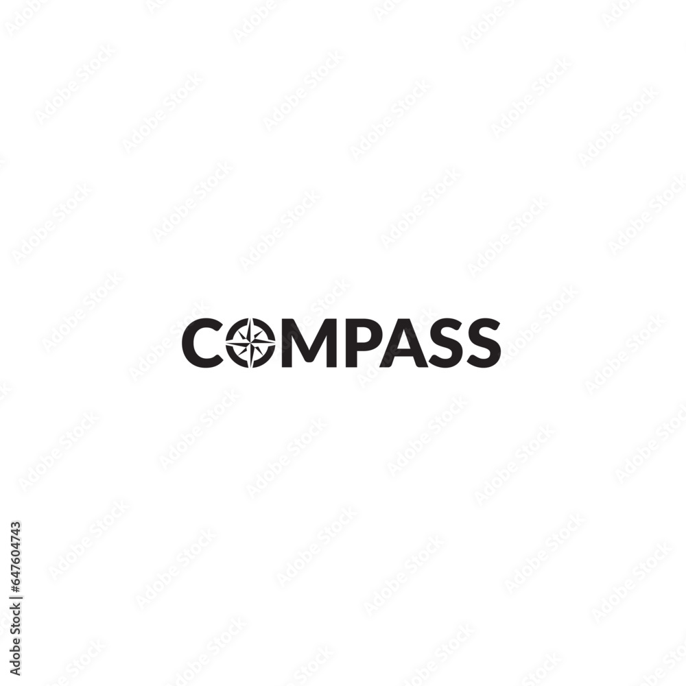 Compass logo or wordmark design