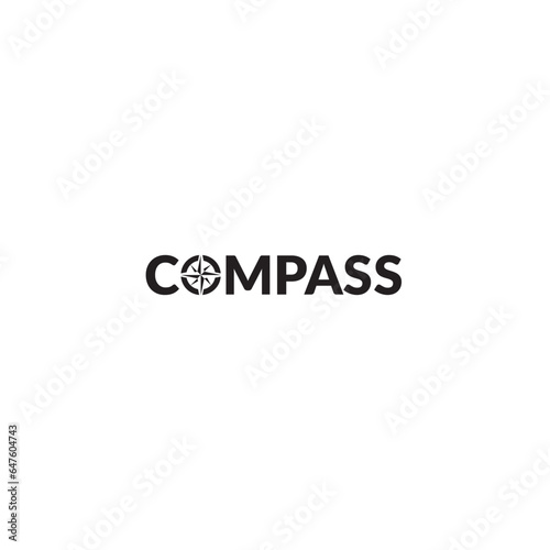 Compass logo or wordmark design
