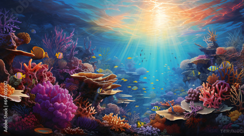 A colorful coral reef © Fauzia