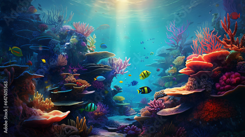 A colorful coral reef