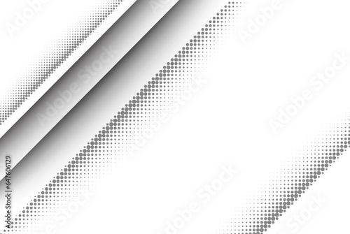 Gray halftones on white background, gray dots background design
