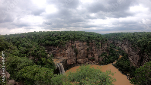 The Rajdari and Devdari waterfalls are located within the lush green Chandraprabha Wildlife Sanctuary