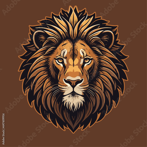 lion head mascot vector